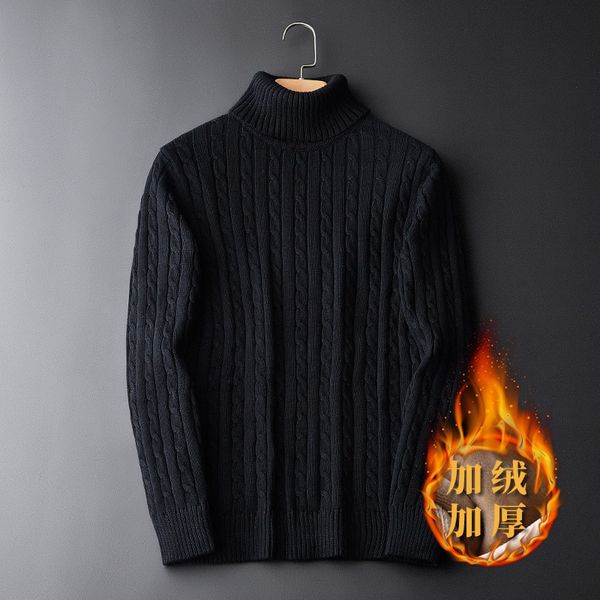 sweaters knit autumn and winter plush thickened turtleneck sweater men's solid color bottomed shirt pure cotton large fat guy, White;black
sweaters knit autumn and winter plush thickened turtleneck sweater men's solid color bottomed shirt pure cotton large fat guy, White;black