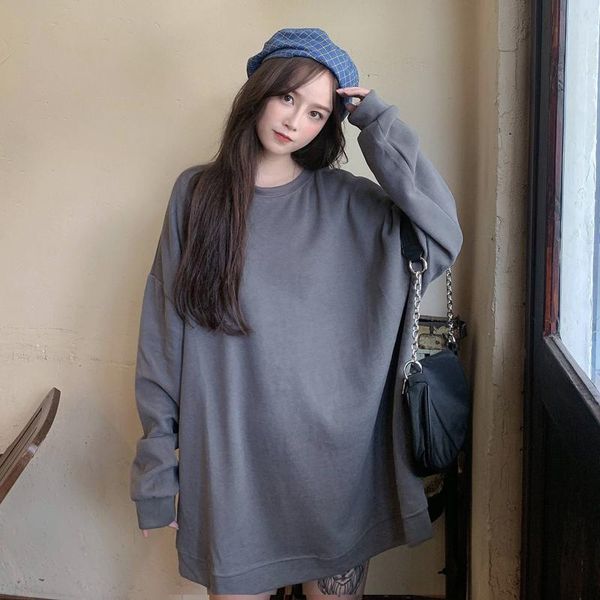 women's hoodies & sweatshirts oversized solid o-neck fashion lazy style loose female korean vogue retro kawaii cute for women, Black
women's hoodies & sweatshirts oversized solid o-neck fashion lazy style loose female korean vogue retro kawaii cute for women, Black