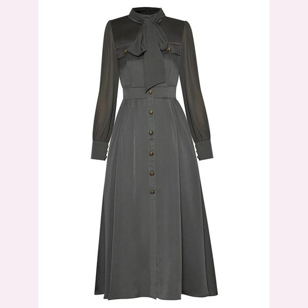 casual dresses est nice s/s bow collar perspective lantern long sleeve shirt dress, Black;gray
casual dresses est nice s/s bow collar perspective lantern long sleeve shirt dress, Black;gray