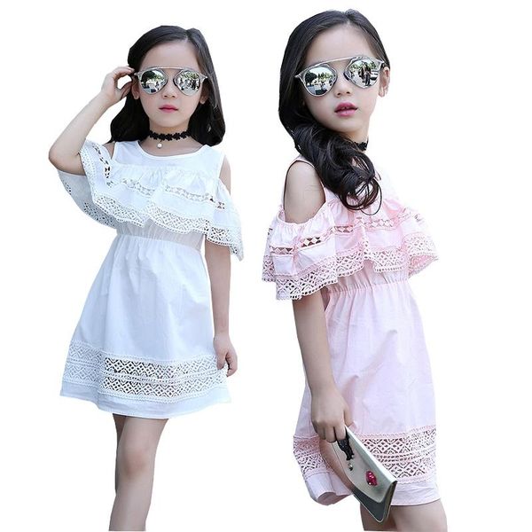 girl's dresses girls off shoulder dress 2021 summer lace sleeves teenage fashion cotton hollow out clothes, Red;yellow
girl's dresses girls off shoulder dress 2021 summer lace sleeves teenage fashion cotton hollow out clothes, Red;yellow