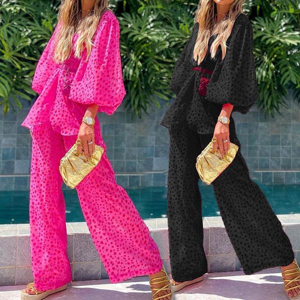 women's two piece pants 2021 clothing fashion popite solid casual wide leg suit two-piece set women, White
women's two piece pants 2021 clothing fashion popite solid casual wide leg suit two-piece set women, White