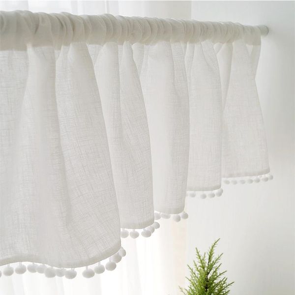white short curtains modern half bathroom coffee kitchen curtain with pom elegant window valance screen japanese home decor & drapes
white short curtains modern half bathroom coffee kitchen curtain with pom elegant window valance screen japanese home decor & drapes