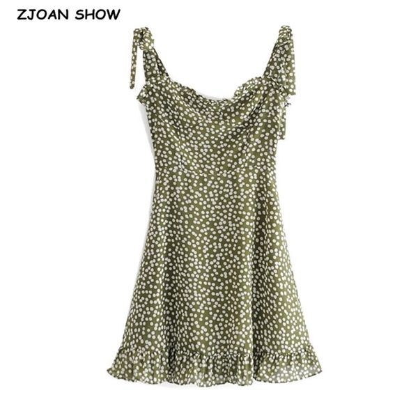 vintage french style green dot print women dress tie bow strap sleeveless mini beach holiday 210429, White
vintage french style green dot print women dress tie bow strap sleeveless mini beach holiday 210429, White
