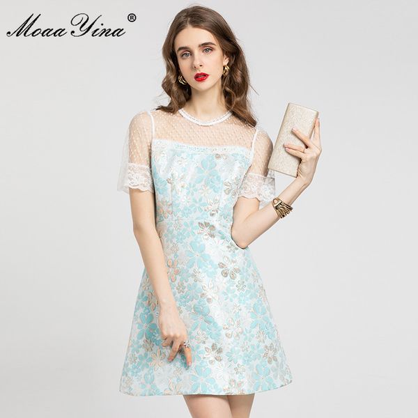 fashion runway summer short jacquard dress women's mesh lace sleeve splice flower print vintage party mini 210524, Black;gray
fashion runway summer short jacquard dress women's mesh lace sleeve splice flower print vintage party mini 210524, Black;gray