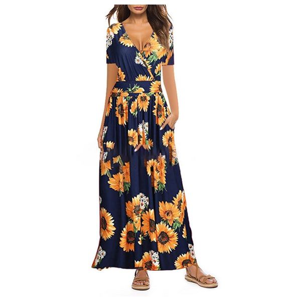 casual dresses 58# women's elegent basic solid maxi long dress deep v-neck short sleeve with pockets night party vestido, Black;gray
casual dresses 58# women's elegent basic solid maxi long dress deep v-neck short sleeve with pockets night party vestido, Black;gray