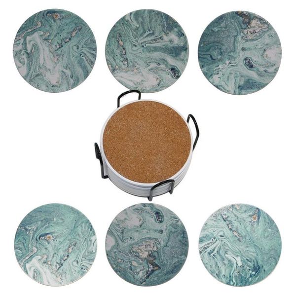 mats & pads 6pcs absorbent ceramic marble pattern coffee cup mat easy clean placemats round tea pad table holder
mats & pads 6pcs absorbent ceramic marble pattern coffee cup mat easy clean placemats round tea pad table holder