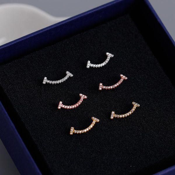 stud 1:1 s925 sterling silver classic fashion boutique smile earrings noble for women jewelry pendientes brincos, Golden;silver
stud 1:1 s925 sterling silver classic fashion boutique smile earrings noble for women jewelry pendientes brincos, Golden;silver