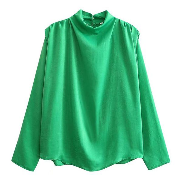 women's blouses & shirts sherouse women fashion green shirt with pleated shoulder long sleeves mock neck casual chic lady woman straigh, White
women's blouses & shirts sherouse women fashion green shirt with pleated shoulder long sleeves mock neck casual chic lady woman straigh, White