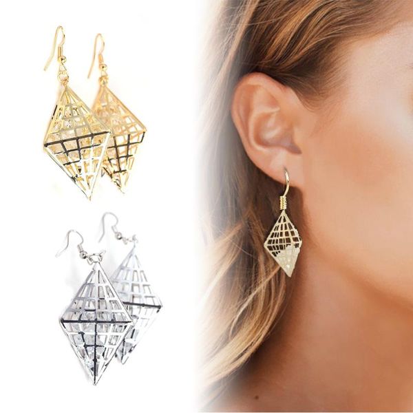pair openwork three-dimensional pyramid shape zircon earring fashionable and elegantsimple elegant temperament unique hoop & huggie, Golden;silver
pair openwork three-dimensional pyramid shape zircon earring fashionable and elegantsimple elegant temperament unique hoop & huggie, Golden;silver