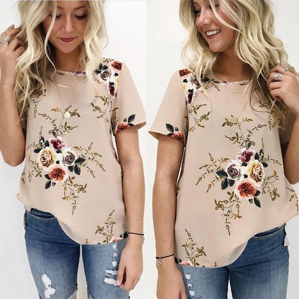 summer print short sleeve womens shirts blusas casual harajuku chiffon tee femme boho poleras de mujer, White
summer print short sleeve womens shirts blusas casual harajuku chiffon tee femme boho poleras de mujer, White