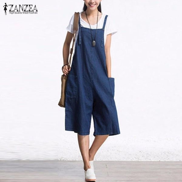 women's jumpsuits & rompers wholesale- zanzea womens 2022 sleeveless adjustable strap pockets button wide leg denim blue calf length ov, Black;white
women's jumpsuits & rompers wholesale- zanzea womens 2022 sleeveless adjustable strap pockets button wide leg denim blue calf length ov, Black;white
