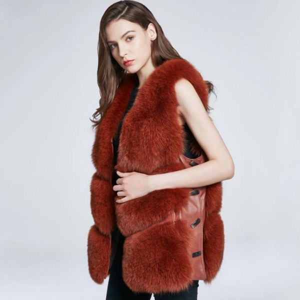women's fur & faux s-3xl winter fashion women vest fake coat thicker warm waistcoat side buckle plus size stitching l1116, Black
women's fur & faux s-3xl winter fashion women vest fake coat thicker warm waistcoat side buckle plus size stitching l1116, Black