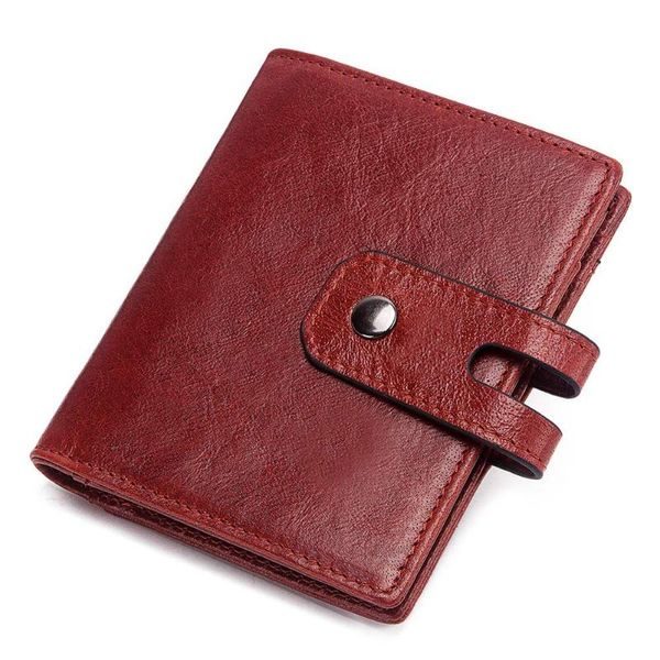 card holders genuine leather wallet women buckle short women's small fashion couple bag rfid, Brown;gray
card holders genuine leather wallet women buckle short women's small fashion couple bag rfid, Brown;gray