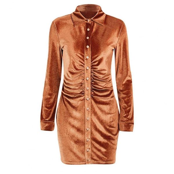 casual dresses women long sleeve solid color single-breasted waist tight ruche mini shirt dress, Black;gray
casual dresses women long sleeve solid color single-breasted waist tight ruche mini shirt dress, Black;gray