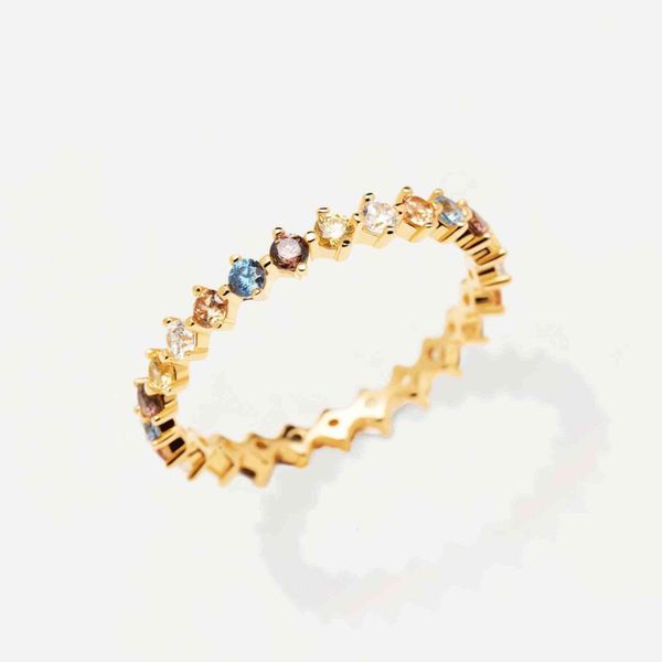spanish pdpaola rainbow ring popular design crystal plated with 18k gold, Silver
spanish pdpaola rainbow ring popular design crystal plated with 18k gold, Silver