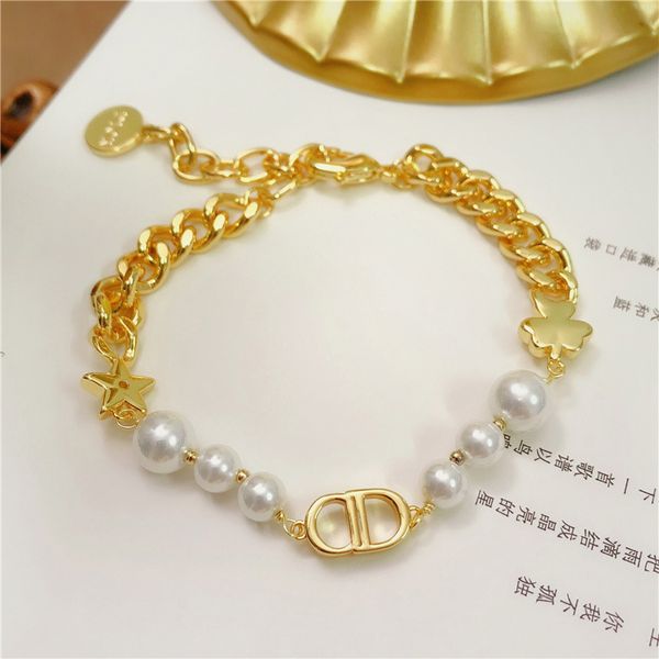 european american graduated french style super beautiful d letter pearl bracelets elegant spring and summer star tassel bracelet, Golden;silver
european american graduated french style super beautiful d letter pearl bracelets elegant spring and summer star tassel bracelet, Golden;silver