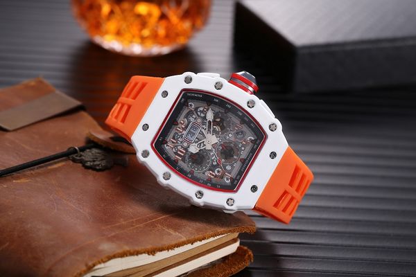 2021 luxury watches men's six-pin series all dials work quartz watch richard brand stylish rubber strap fashion tonneau shap, Slivery;brown
2021 luxury watches men's six-pin series all dials work quartz watch richard brand stylish rubber strap fashion tonneau shap, Slivery;brown