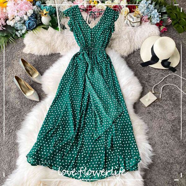 green floral print women summer dress v-neck sleeveless dresses vintage bohemia ruffle midi dress slim waist vestidos 210521, Black;gray
green floral print women summer dress v-neck sleeveless dresses vintage bohemia ruffle midi dress slim waist vestidos 210521, Black;gray