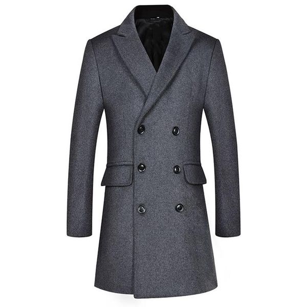 men's wool & blends winter mid-length woolen coat male trench slim-fit blended warm double-breasted man long mens clothing, Black
men's wool & blends winter mid-length woolen coat male trench slim-fit blended warm double-breasted man long mens clothing, Black