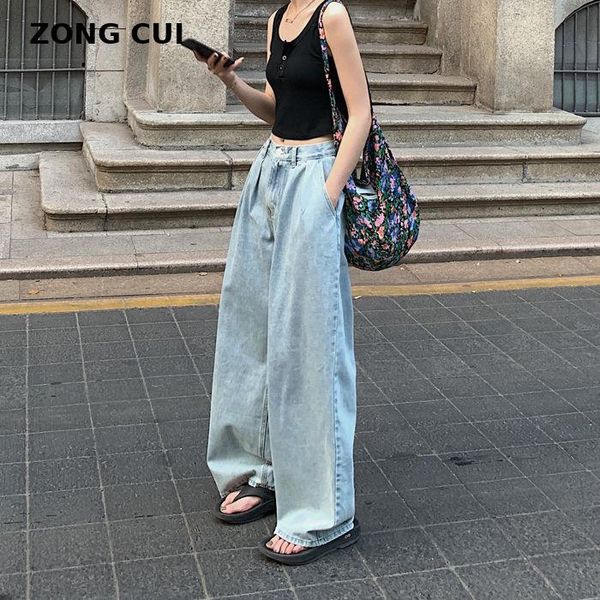 women's high wide leg pants jeans 2021 spring summer light blue loose straight street style oversize casual long
women's high wide leg pants jeans 2021 spring summer light blue loose straight street style oversize casual long