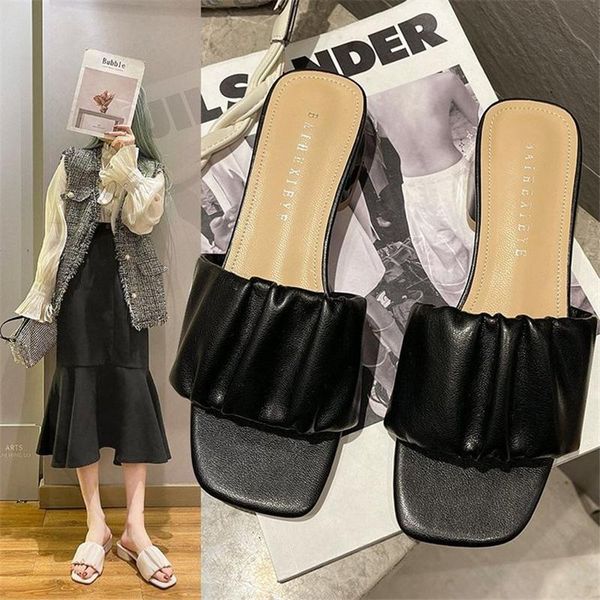slippers women's shoes 2021 summer korean mid-heel all-match thick-heel open-toe beach in-line fold sandals and, Black
slippers women's shoes 2021 summer korean mid-heel all-match thick-heel open-toe beach in-line fold sandals and, Black