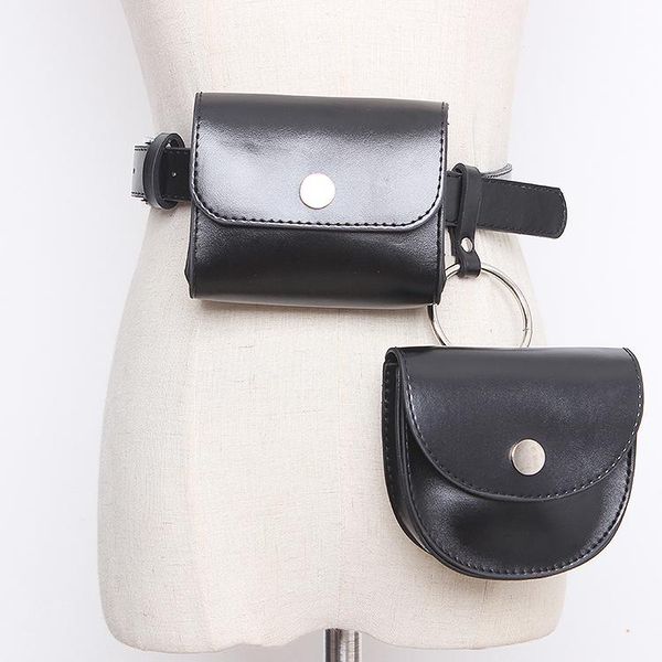 waist bags 2021 punk composite packs women black pu detachable belt coin bag key money double fanny
waist bags 2021 punk composite packs women black pu detachable belt coin bag key money double fanny