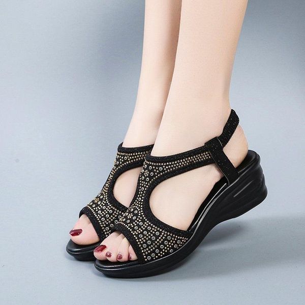 sandals bohemian ladies 2021 summer style rhinestone wedges comfortable women's trendy fashion all-match, Black
sandals bohemian ladies 2021 summer style rhinestone wedges comfortable women's trendy fashion all-match, Black