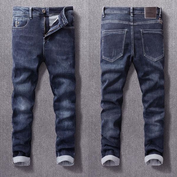 men's jeans ly fashion men retro dark blue elastic slim fit designer korean style vintage casual denim pants
men's jeans ly fashion men retro dark blue elastic slim fit designer korean style vintage casual denim pants