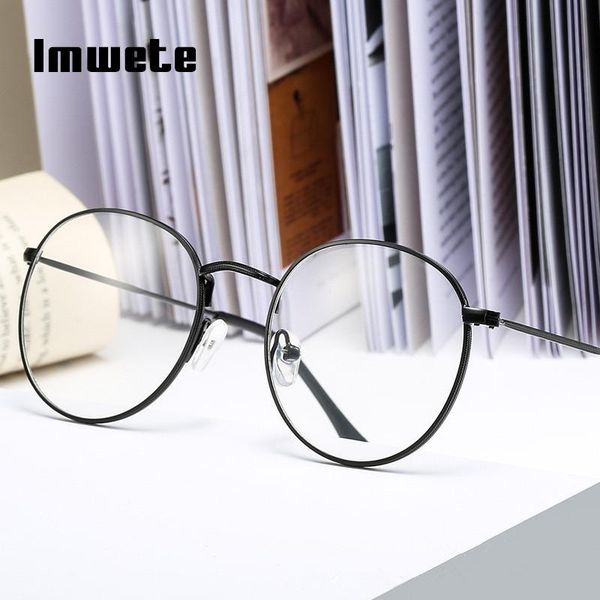fashion sunglasses frames imwete vintage round eyeglasses women men transparent metal eye glasses ladies clear lens optical myopia eyewear, Black
fashion sunglasses frames imwete vintage round eyeglasses women men transparent metal eye glasses ladies clear lens optical myopia eyewear, Black