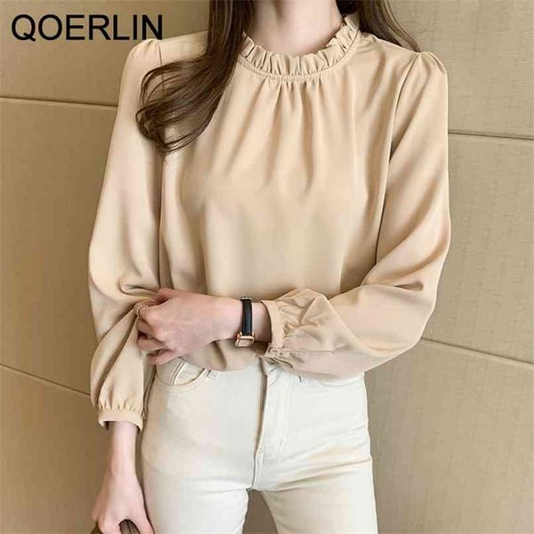 blouse women korean chic stand ruffle collar lantern sleeve ladies blusa shirts spring fashion casual female 210601, White
blouse women korean chic stand ruffle collar lantern sleeve ladies blusa shirts spring fashion casual female 210601, White