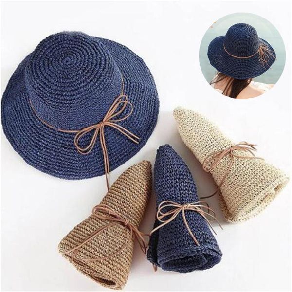 women foldable straw hats female sunhat hat lady bow beach adults sunscreen cap elegant caps wide brim, Blue;gray
women foldable straw hats female sunhat hat lady bow beach adults sunscreen cap elegant caps wide brim, Blue;gray