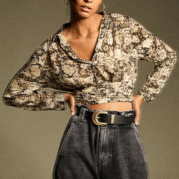 women summer vintage chiffon blouses and shirts 2021 long sleeve elastic waist female elegant print ly9302 women's &, White
women summer vintage chiffon blouses and shirts 2021 long sleeve elastic waist female elegant print ly9302 women's &, White