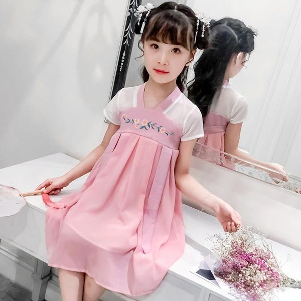 summer girl's dress children's hanfu elegant girls skirt cute princess clothing sets, White
summer girl's dress children's hanfu elegant girls skirt cute princess clothing sets, White