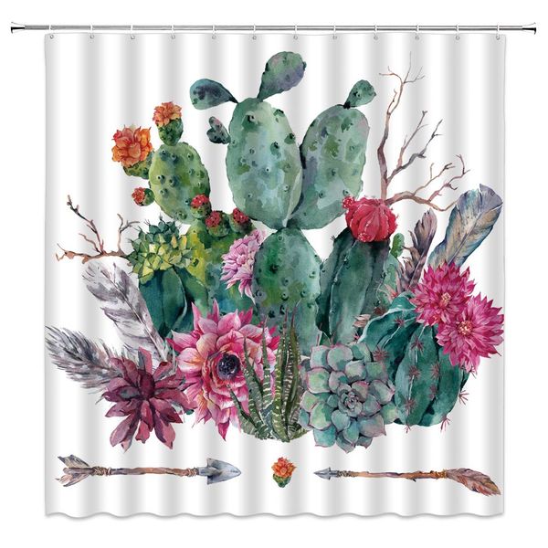 cactus shower curtain watercolor cactus flower in boho style with feathers tropical plants, 70x70 inch polyester fabric bathroom
cactus shower curtain watercolor cactus flower in boho style with feathers tropical plants, 70x70 inch polyester fabric bathroom