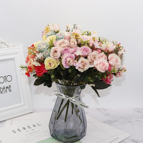 decorative flowers & wreaths 13heads silk roses bride bouquet wedding christmas decoration for home vase ornamental flowerpot artificial scr
decorative flowers & wreaths 13heads silk roses bride bouquet wedding christmas decoration for home vase ornamental flowerpot artificial scr