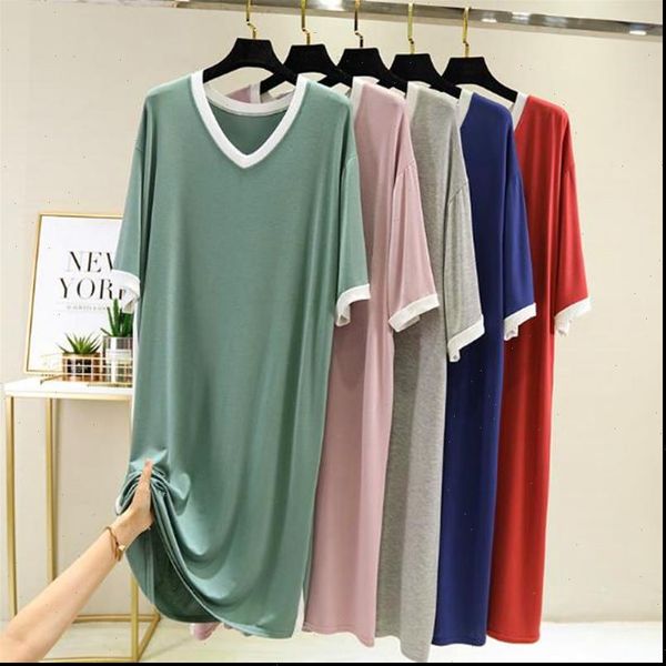 modal short sleeved nightdress loose womens sleepwears dress spring summer casual long nightgowns women cotton night shirt sleepwear, Black;red
modal short sleeved nightdress loose womens sleepwears dress spring summer casual long nightgowns women cotton night shirt sleepwear, Black;red