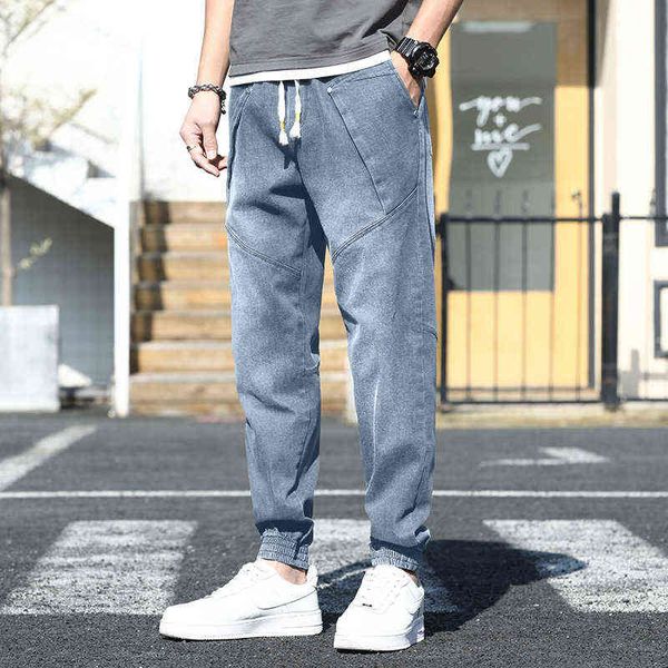 men's jeans 2021 jeans loose straight tube spring and autumn korean casual work cloth nine point pants men's fashion, Blue
men's jeans 2021 jeans loose straight tube spring and autumn korean casual work cloth nine point pants men's fashion, Blue