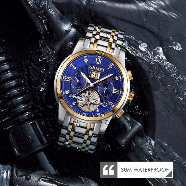 skmei creative gentlemen automatic watches month date week men mechanical fashion waterproof men's m029, Slivery;brown
skmei creative gentlemen automatic watches month date week men mechanical fashion waterproof men's m029, Slivery;brown