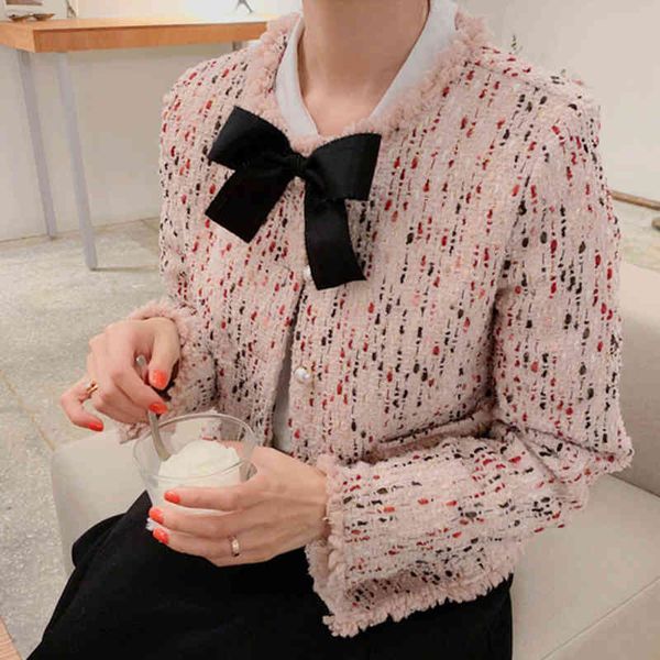 jacket women vintage long sleeve bow tie collar single breasted tweed coat elegant korean style ladies jackets mujer yx3p 61sy, Black;brown
jacket women vintage long sleeve bow tie collar single breasted tweed coat elegant korean style ladies jackets mujer yx3p 61sy, Black;brown