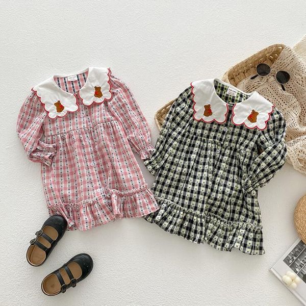 girl's dresses 2021 korea style girls plaid dress fashion cotton autumn full sleeve 2-7 years ws752, Red;yellow
girl's dresses 2021 korea style girls plaid dress fashion cotton autumn full sleeve 2-7 years ws752, Red;yellow