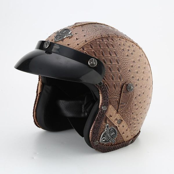 motorcycle helmets leather helmet personality imitation crocodile half riding four seasons
motorcycle helmets leather helmet personality imitation crocodile half riding four seasons
