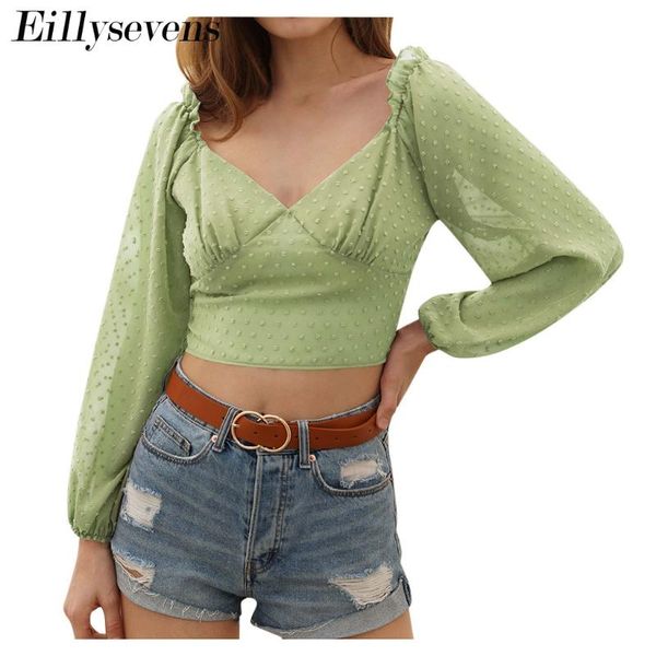 women's blouses & shirts 2021 women fashion long lantern sleeve crop summer spring v-neck slim blouse clothes solid ruffles blusa, White
women's blouses & shirts 2021 women fashion long lantern sleeve crop summer spring v-neck slim blouse clothes solid ruffles blusa, White