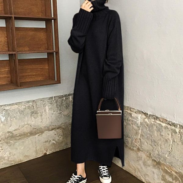 casual dresses u-swear autumn winter turtleneck pullover long sweater dress ladies sleeve knitted maxi loose robe femme, Black;gray
casual dresses u-swear autumn winter turtleneck pullover long sweater dress ladies sleeve knitted maxi loose robe femme, Black;gray
