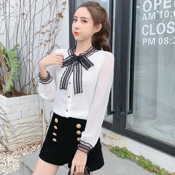 women's blouses & shirts spring korean chiffon shirt women bowknot long sleeve white blouse clothes girl summer autumn casual fashion s
women's blouses & shirts spring korean chiffon shirt women bowknot long sleeve white blouse clothes girl summer autumn casual fashion s