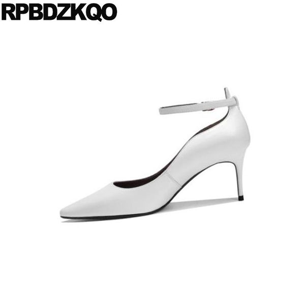 dress shoes pointed toe chic white stiletto pumps genuine leather designer size 4 34 ankle strap high heels women 2021 33, Black
dress shoes pointed toe chic white stiletto pumps genuine leather designer size 4 34 ankle strap high heels women 2021 33, Black