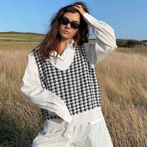 women's sweaters e-girl argyle sweater vest women v neck sleevelss knitted vests korean y2k preppy style checkered crop female, White;black
women's sweaters e-girl argyle sweater vest women v neck sleevelss knitted vests korean y2k preppy style checkered crop female, White;black