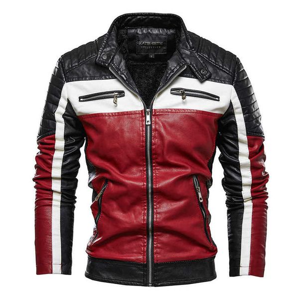 autumn/winter men's jacket zip trim leather jacket men padded warmth men's coat casual stand collar men's biker jacket kh08 2, Black
autumn/winter men's jacket zip trim leather jacket men padded warmth men's coat casual stand collar men's biker jacket kh08 2, Black