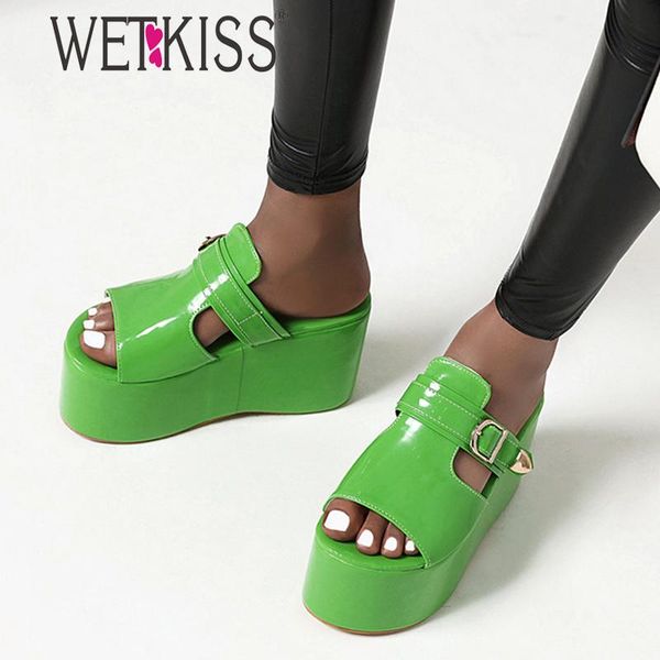 slippers wetkiss 2021 summer shoes woman mules platform women high heels buckle slides ladies patent open toe sandals, Black
slippers wetkiss 2021 summer shoes woman mules platform women high heels buckle slides ladies patent open toe sandals, Black
