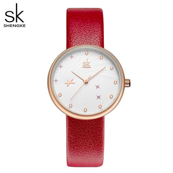 wristwatches shengke star fashion leather women watch red band simple female, Slivery;brown
wristwatches shengke star fashion leather women watch red band simple female, Slivery;brown