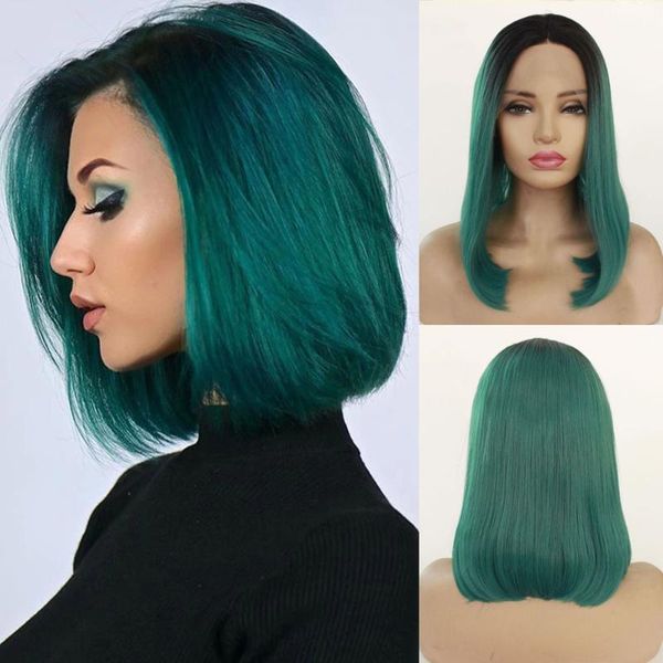 synthetic wigs sinuo short straight lace front for women ombre green natural bob hair heat resistant fiber cosplay perruque, Black
synthetic wigs sinuo short straight lace front for women ombre green natural bob hair heat resistant fiber cosplay perruque, Black